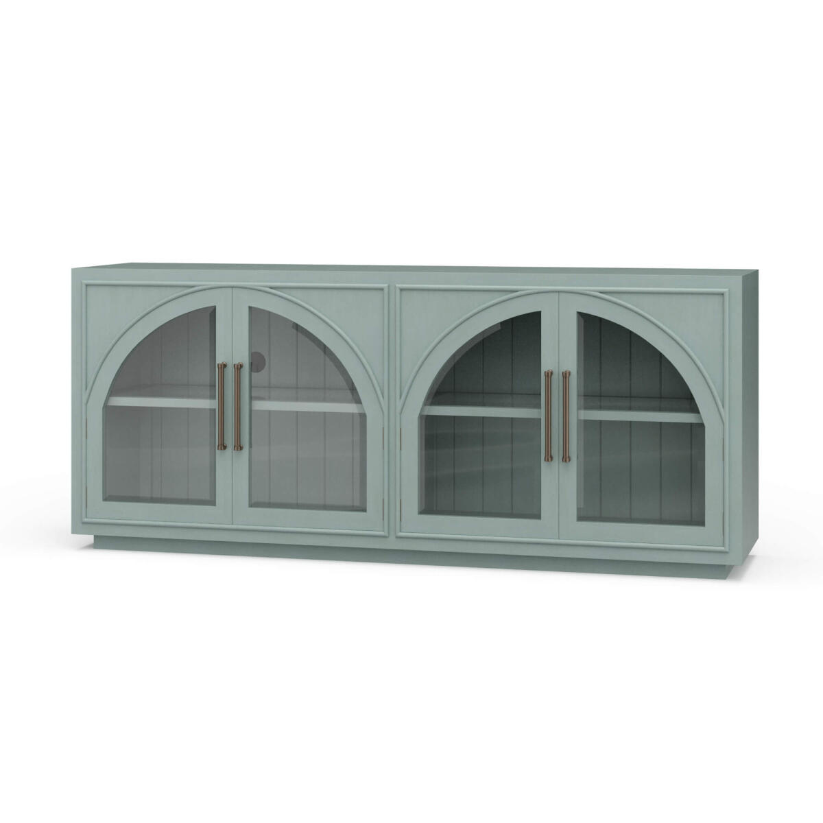 62a7e23fa01653c6bc68916fb5366ea4 Vannes 4 Door Sideboard W/ Glass Shelves - Image 1