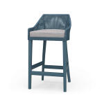 Savanah Rattan Counter Stool W/ Seat Cushion Barstools Azure Shiny 26