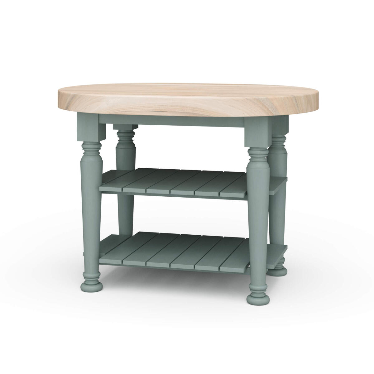 65a61fdeeb469a09eb4898e8ffc2fa04 Farmhouse Butcher Block Kitchen Island - Image 1