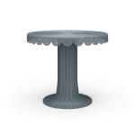 Scalloped Round Bistro Table Dining Tables Blue 8