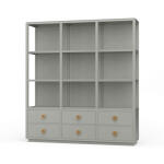 Cohan Open Cabinet W/ 6 Drawers W/ Rattan