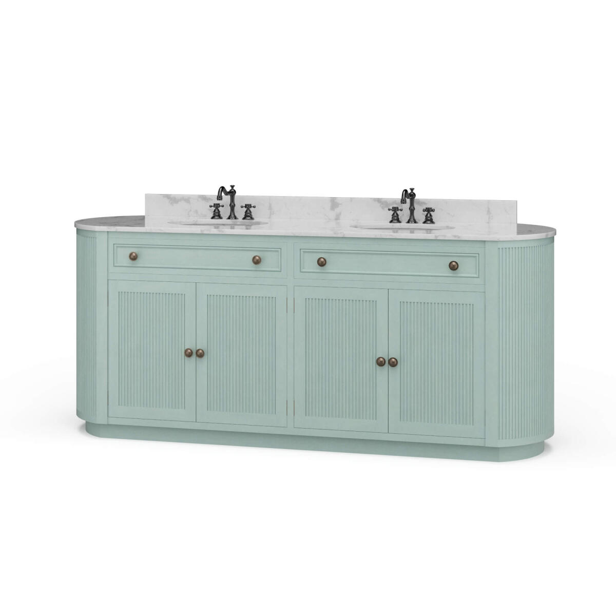 7d1a2f9d6b55a6bf40bb2d450112e6c9 Kraton Oval Double Vanity W/ Sink & Marble Top - Image 1