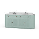 Kraton Oval Double Vanity W/ Sink & Marble Top