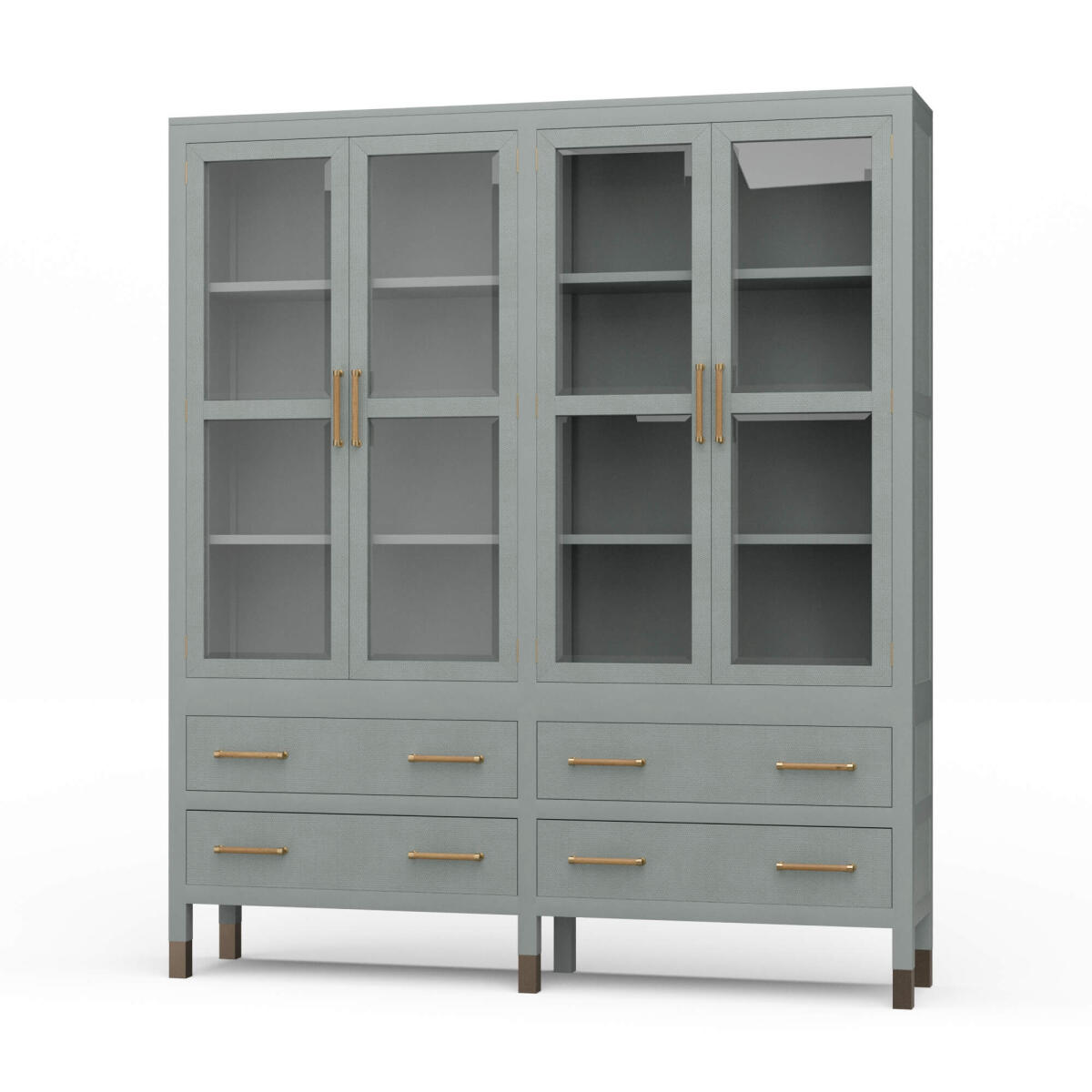7d3396b6094cb92bb6111203765a102a Kagu 4 Door Tall Cabinet W/ Premium Rattan - Image 1