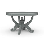 Mandolin Dining Table W/ Solid Hardwood Top