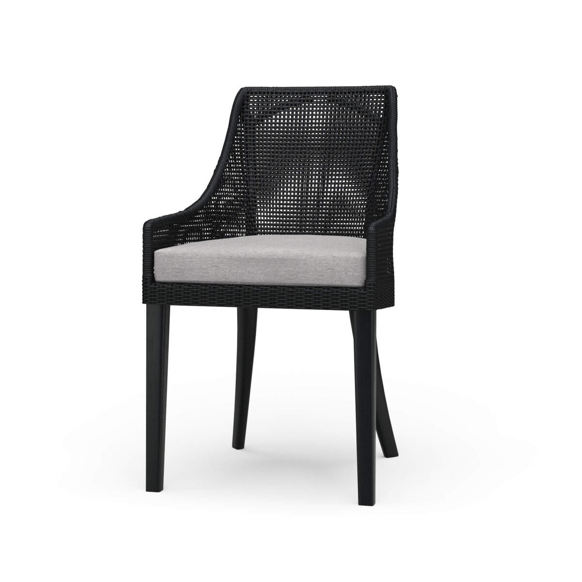 Savanah Rattan Dining Chair W/ Seat Cushion Chairs & Benches Black 2 Savanah Rattan Dining Chair W/ Seat Cushion Chairs & Benches Black 2