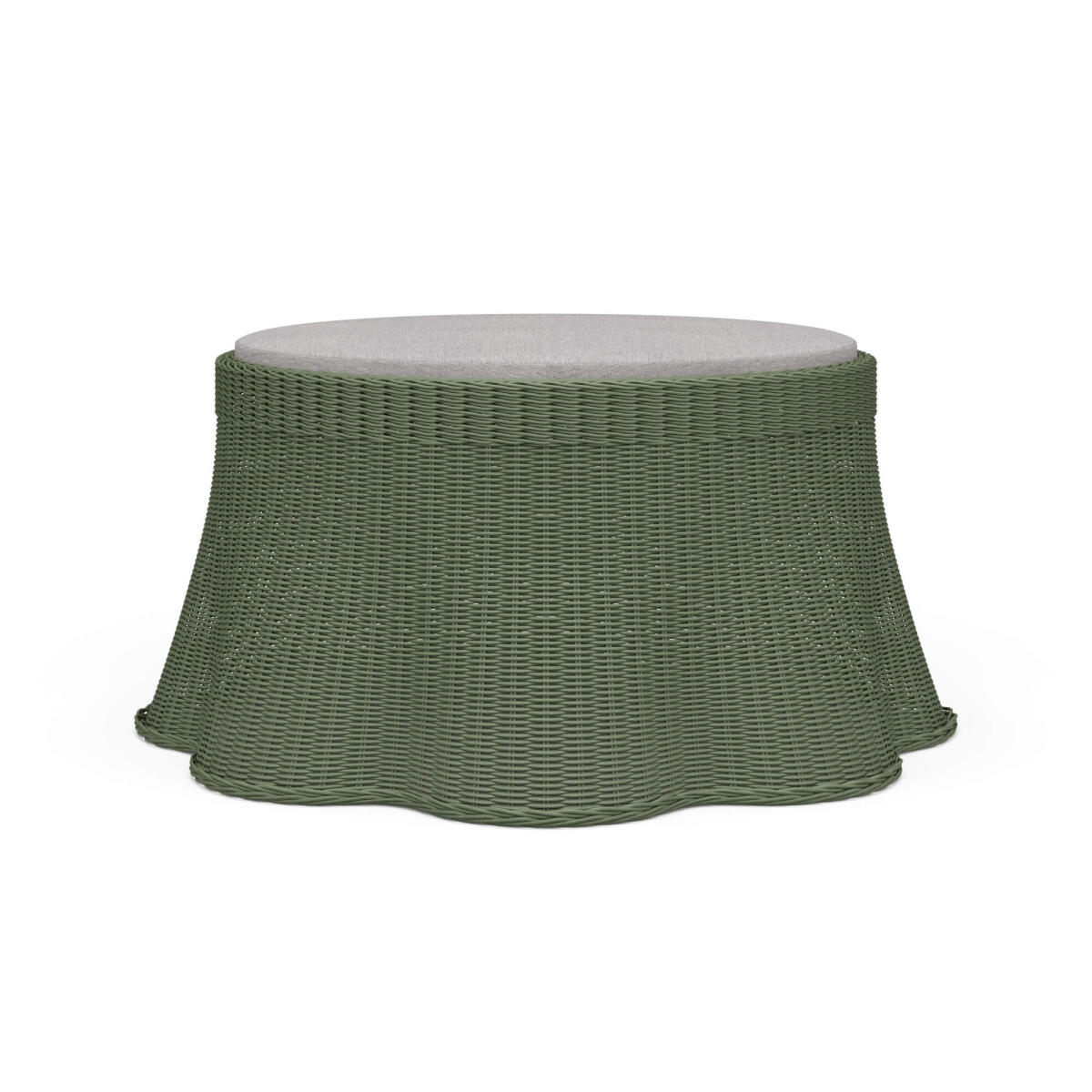 7e19c21b6929e8d09bfdab1a17b0a7d5 Newport Rattan Ottoman W/ Cushion - Image 1