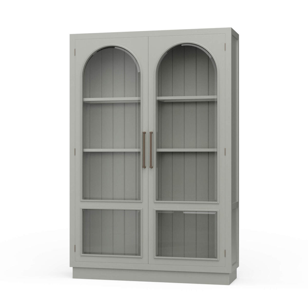 7f26f138e60bda9051b55178feb1cbe3 Vannes 2 Door Display Cabinet W/ Glass Shelves - Image 1