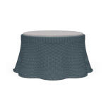 Newport Rattan Ottoman W/ Cushion