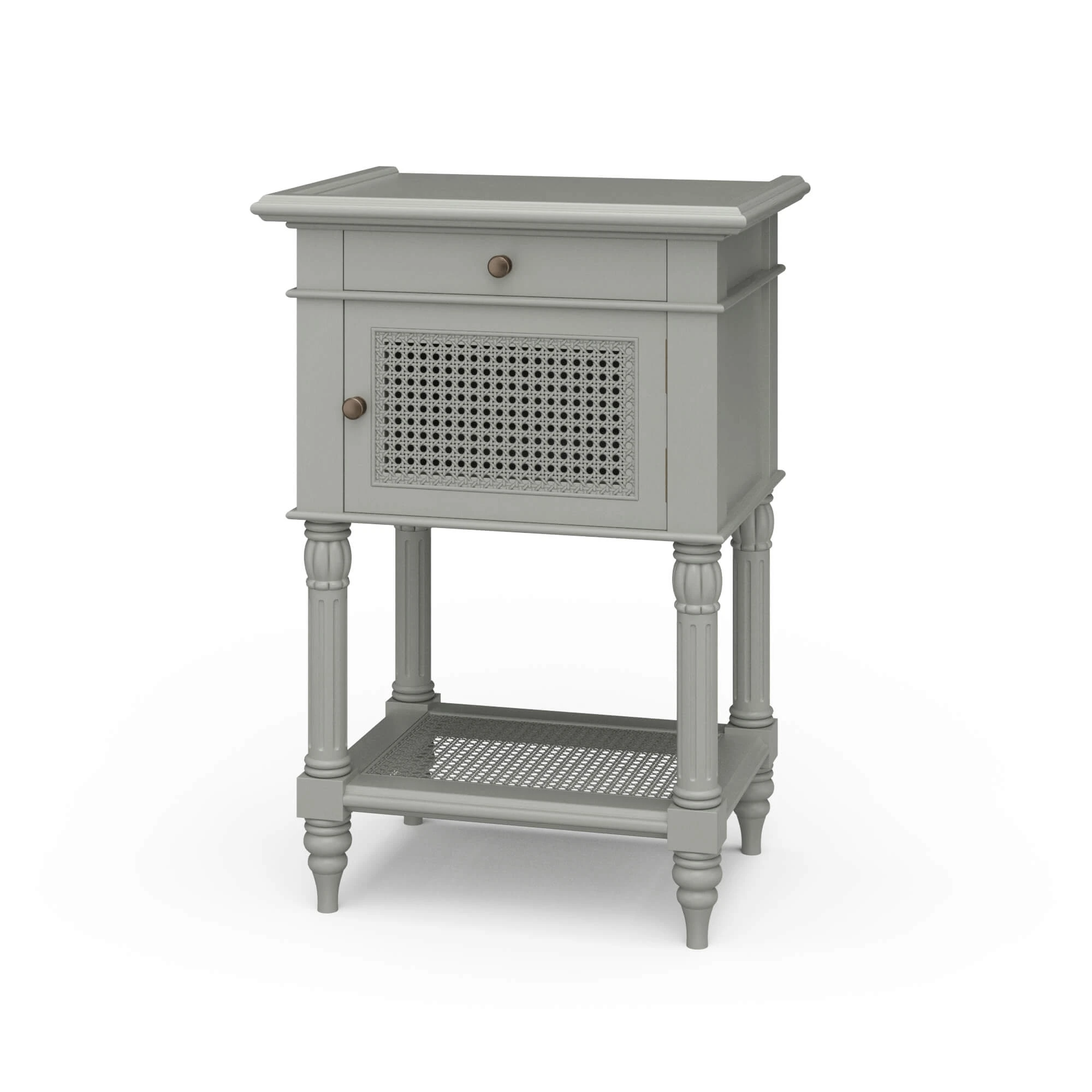 8280a8a4e317ed193051e01c6b13f3d8 Montego Square End Table W/ Drawer & Rattan Door - Image 1