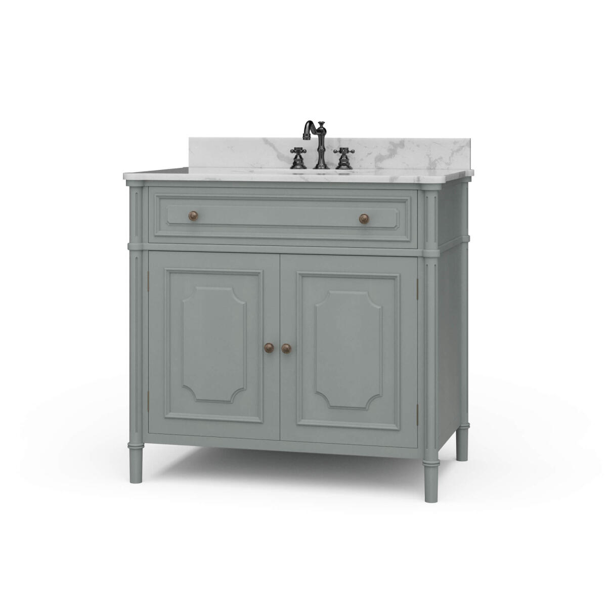 8463514b505c9ecf48b38e684a11fec9 Nantes Single Vanity W/ Sink & Marble Top - Image 1
