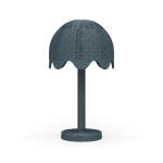 Scalloped Rattan Table Lamp
