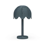 Scalloped Rattan Table Lamp