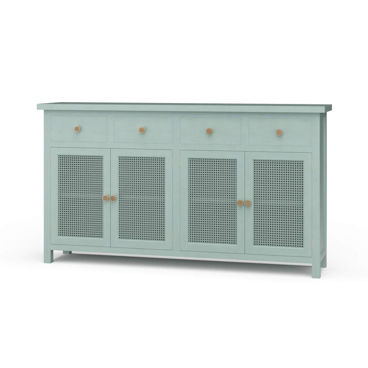 Aldren Rattan Sideboard Dining Storage Blue 2 Aldren Rattan Sideboard Dining Storage Blue 2