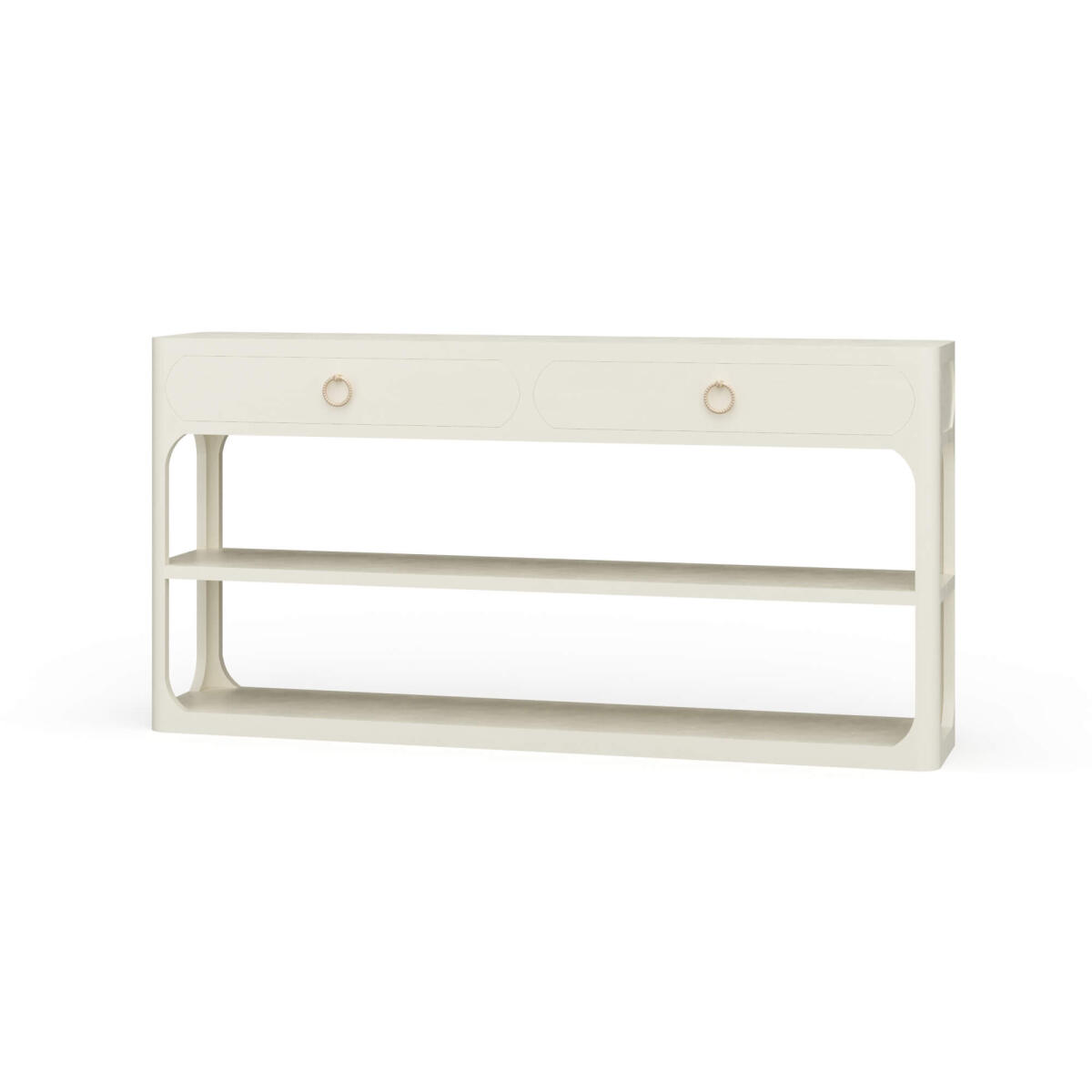 8b11edfc7a3243b0d1a40d2d17c68e4f Corte Open Console Table W/ 2 Drawers - Image 1