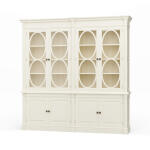 Fiona 2 Piece Display Cabinet W/ Glass Shelves