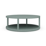 Cohan Round Coffee Table W/ Wood Shelf