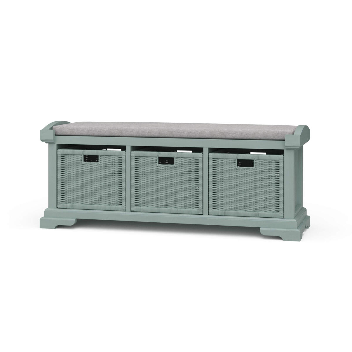 9382266f5f908427fe7fb46155d88a8b Homestead Bench W/ Rattan Baskets - Image 1