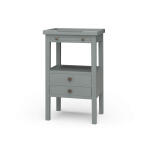 Eton 2 Drawer Side Table W/ Pull Out Shelf