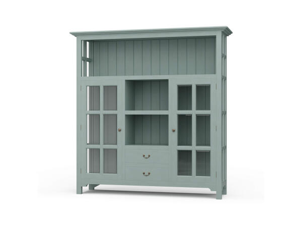 Aries Kitchen Cupboard 2 Drawer Dining Storage Blue