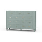 Lexington 9 Drawer Dresser W/ Rattan