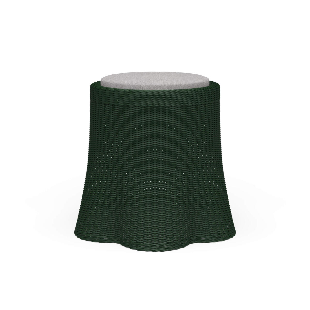 9bfec64f42c3e05dd84f525881650c15 Newport Rattan Round Small Ottoman W/ Cushion - Image 1