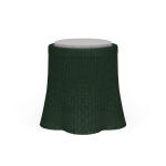 Newport Rattan Round Small Ottoman W/ Cushion