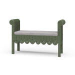 Newport Scalloped Rattan Bench Chairs & Benches Bramble 25