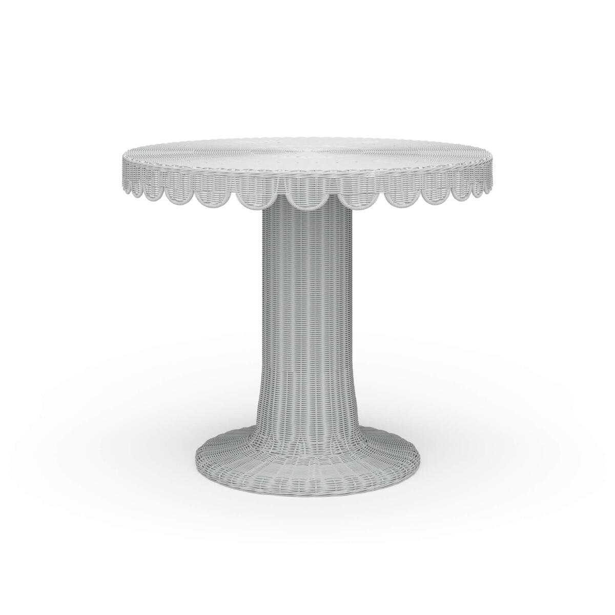 9e7b62ef9ebc9c9845b40dc5e7e5acda Scalloped Round Bistro Table - Image 1