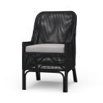 Cristo Rattan Dining Chair W/ Seat Cushion Chairs & Benches Black 25