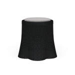Newport Rattan Round Small Ottoman W/ Cushion