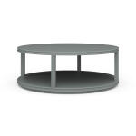 Cohan Round Coffee Table W/ Wood Shelf