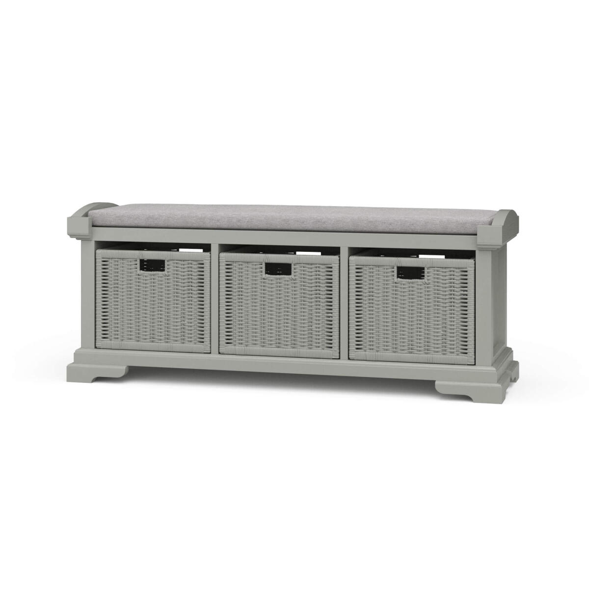 aea3ec65f7fe5794244e10fca479d300 Homestead Bench W/ Rattan Baskets - Image 1