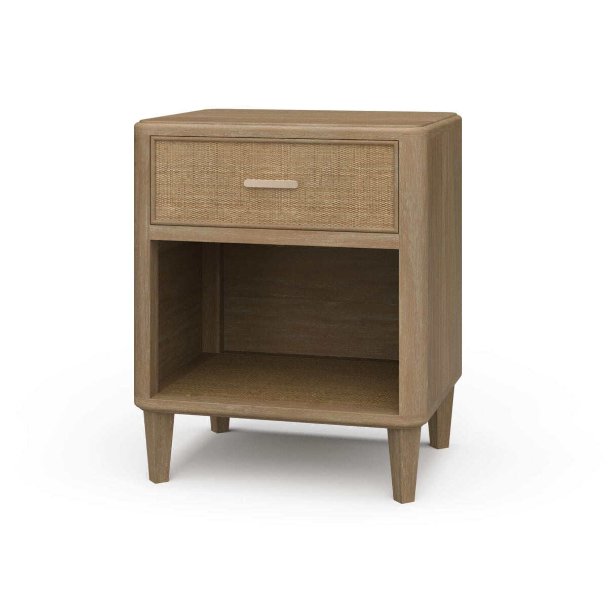 b451ab4cd8702710aa6b9352bd16937d Lexington 1 Drawer Bedside Table W/ Rattan - Image 1