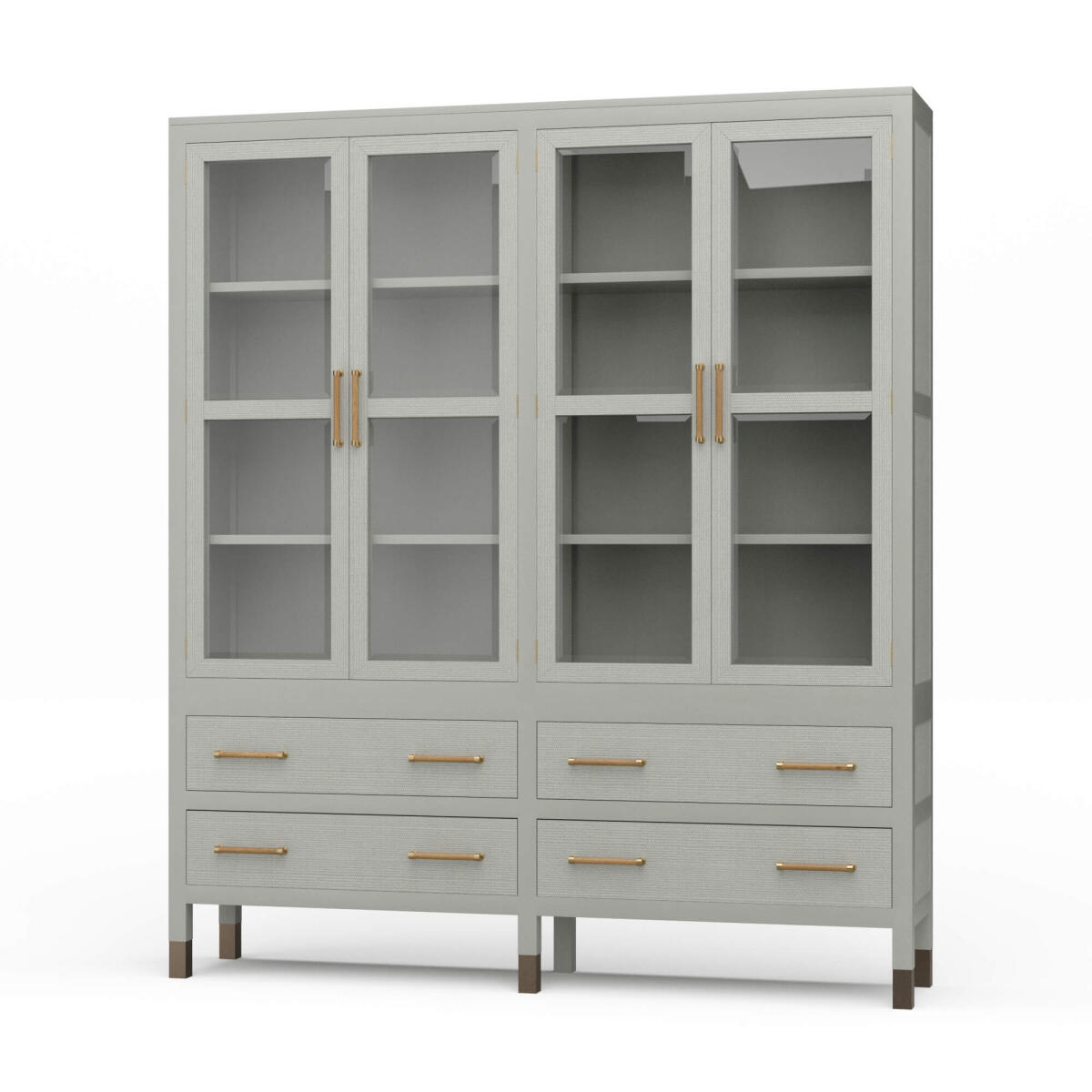 b7a2e055618a8f0ff6fa2aba5894ca71 Kagu 4 Door Tall Cabinet W/ Premium Rattan - Image 1
