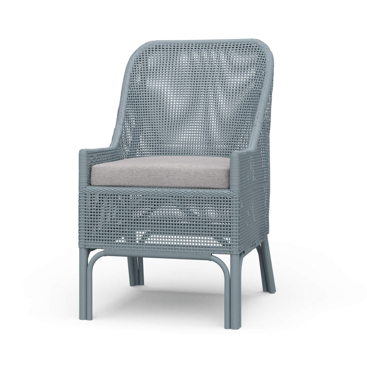 Cristo Rattan Dining Chair W/ Seat Cushion Chairs & Benches Blue 2 Cristo Rattan Dining Chair W/ Seat Cushion Chairs & Benches Blue 2