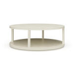 Cohan Round Coffee Table W/ Wood Shelf