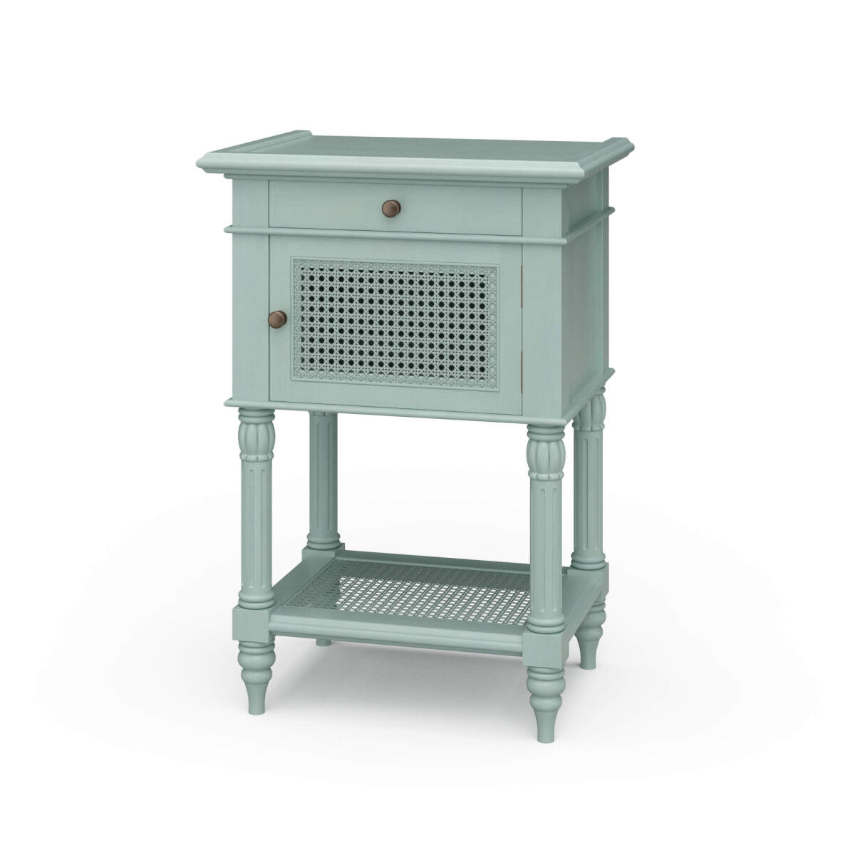 bcc912105290f17f568dc8c636bdf4ce Montego Square End Table W/ Drawer & Rattan Door - Image 1