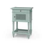 Montego Square End Table W/ Drawer & Rattan Door