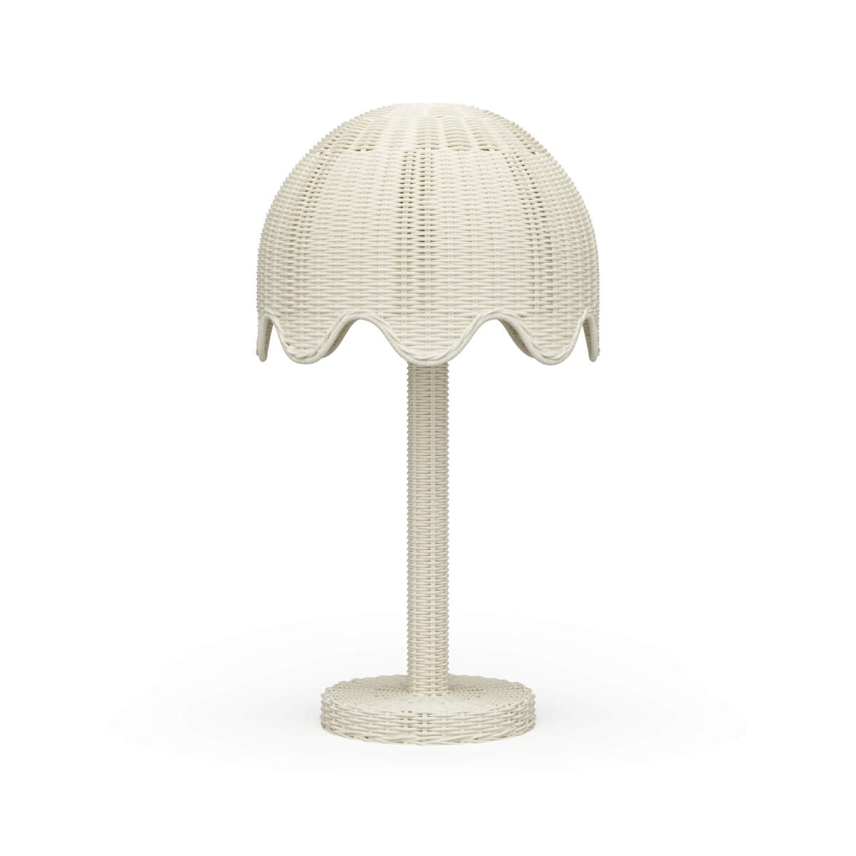 bd23bf9b00e1452fa1f85c29d7186e66 Scalloped Rattan Table Lamp - Image 1