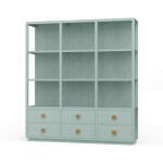 Cohan Open Cabinet W/ 6 Drawers W/ Rattan