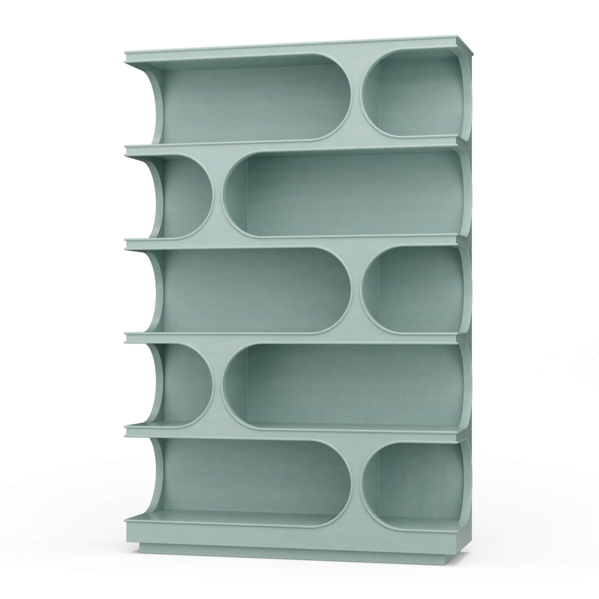 c10facb538f35bd6e9eccc78a429065e Vannes Crescent Bookcase - Image 1