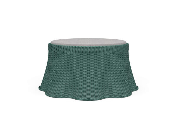 Newport Rattan Ottoman W/ Cushion Ottomans & Poufs Bramble