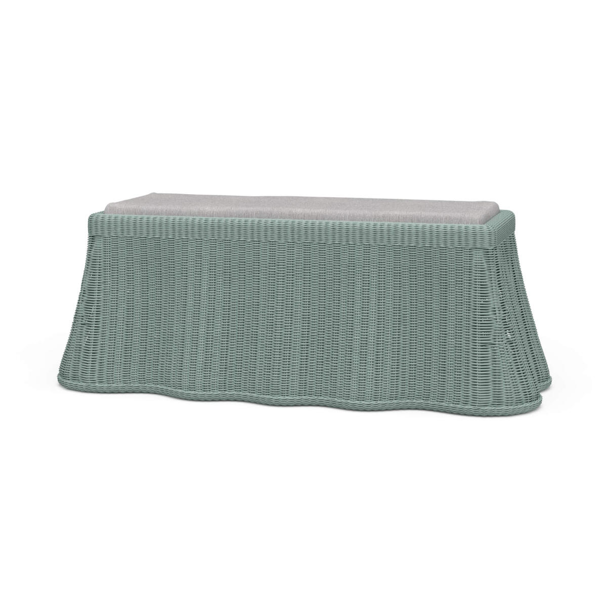 c33bac5ae5487382092a3693d2a4ab73 Newport Rattan Rectangular Ottoman W/ Cushion - Image 1