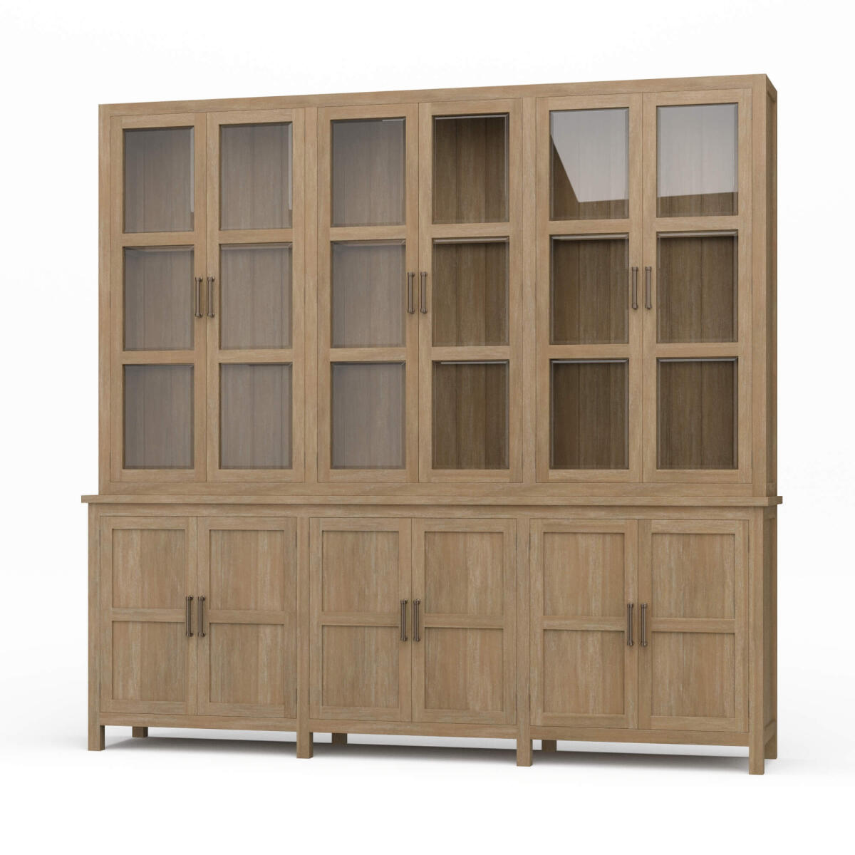 c603c0329833547c3a698b218660b935 Madrone 12 Door Display Cabinet W/ Glass Shelves - Image 1