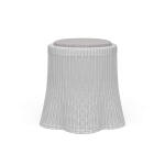 Newport Rattan Round Small Ottoman W/ Cushion