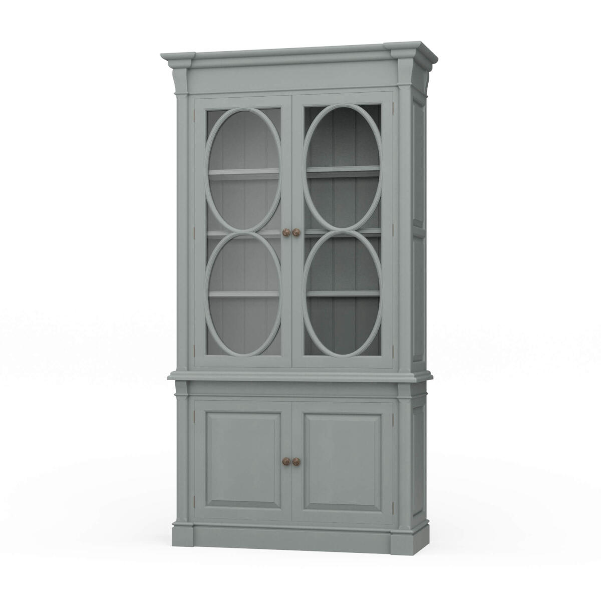 c833979c2e5b77b741a8fb582fc2d4c8 Fiona 4 Door Display Cabinet W/ Glass Shelves - Image 1