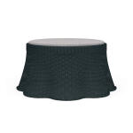 Newport Rattan Ottoman W/ Cushion
