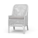 Cristo Rattan Dining Chair W/ Seat Cushion Chairs & Benches Architectural White 24