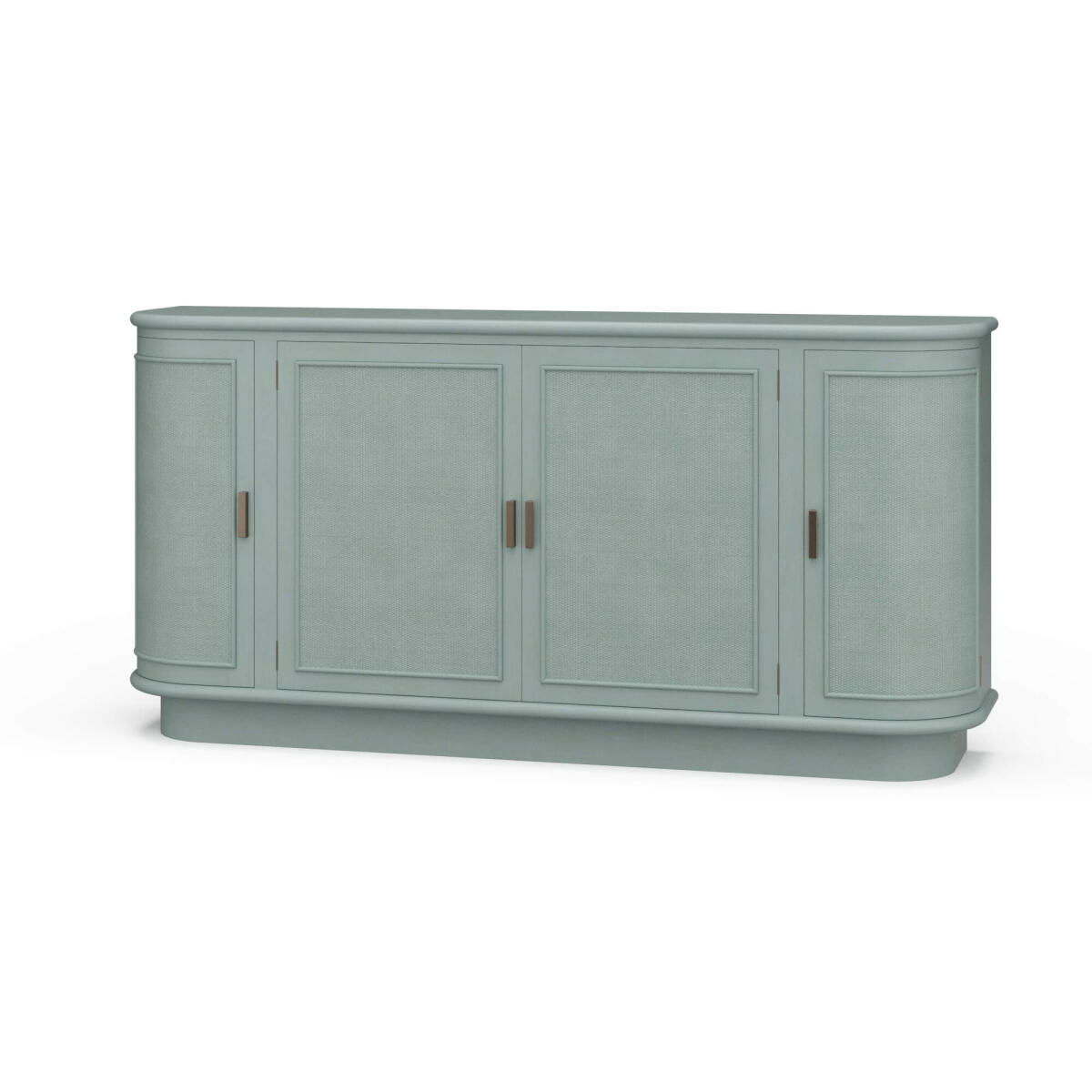 c97ad1a74d47303de46657f7851eba73 Dakota Oval 4 Door Sideboard W/ Rattan Panels - Image 1